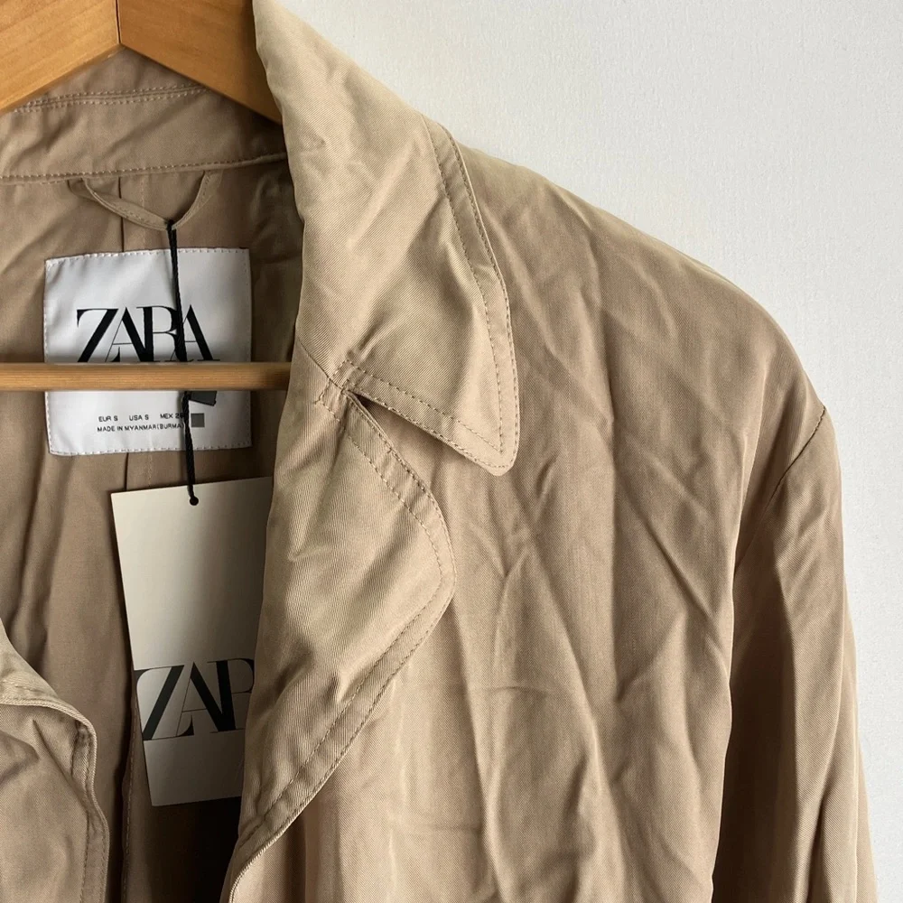 Zara Beige Trench Coat - Picture 2 of 7